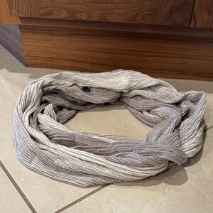 Textured Gray Infinity Scarf